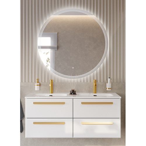 BelBagno Мебель для ванной Eco Cer-N 120 с 4 ящиками bianco lucido CZR-8095-120-2 ручки сатиновое золото