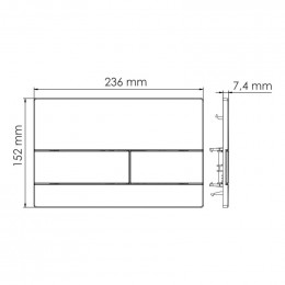 Система инсталляции для унитазов Glan 66TLT.010.ME.BL.WH04