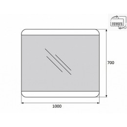 BelBagno Зеркало SPC-CEZ-1000-700-LED-BTN