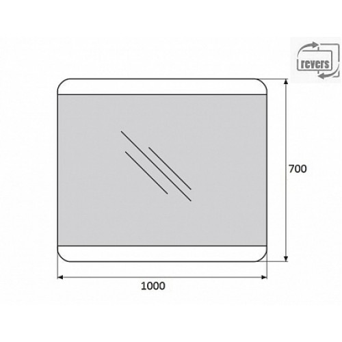 BelBagno Зеркало SPC-CEZ-1000-700-LED-BTN