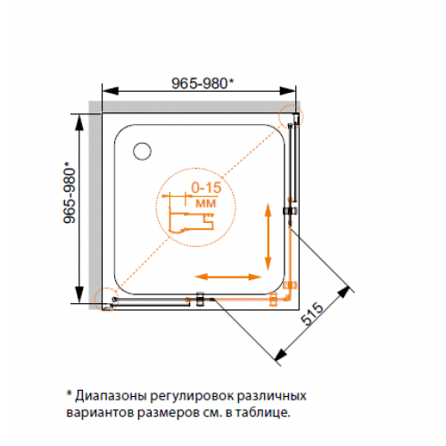 Cezares Душевой уголок PRATICO-A-2-90-C-Cr