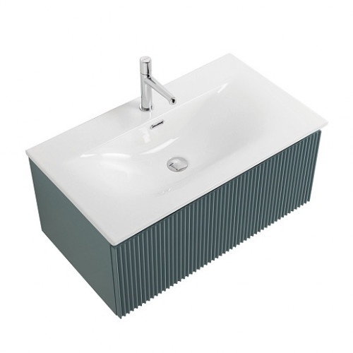 BelBagno Тумба с раковиной Uno 80 с 1 ящиком подвесная Голубой матовый с раковиной BB-8099-3-80