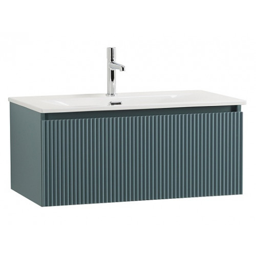 BelBagno Тумба с раковиной Uno 80 с 1 ящиком подвесная Голубой матовый с раковиной BB-8099-3-80