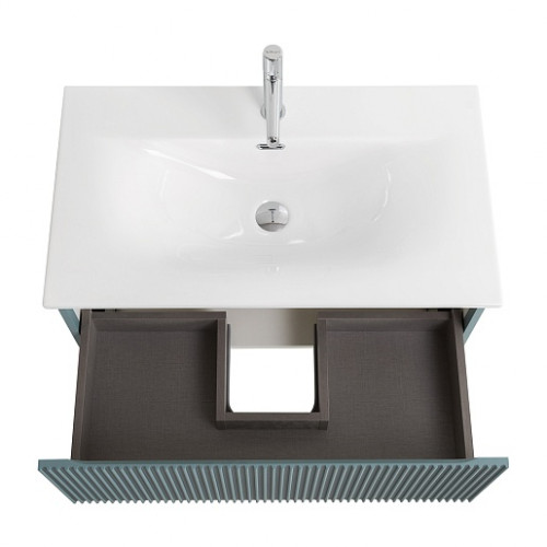 BelBagno Тумба с раковиной Uno 80 с 1 ящиком подвесная Голубой матовый с раковиной BB-8099-3-80