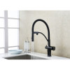 Смеситель для кухни Lemark Bronx LM3761BL с подключением к фильтру черный матовый
