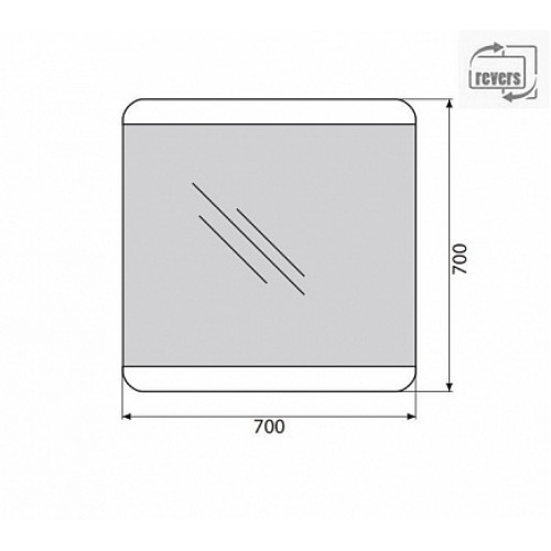 BelBagno Зеркало SPC-CEZ-700-700-LED-TCH