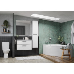 Зеркальный шкаф Roca Victoria 80см, A857476806 белый, с подсветкой
