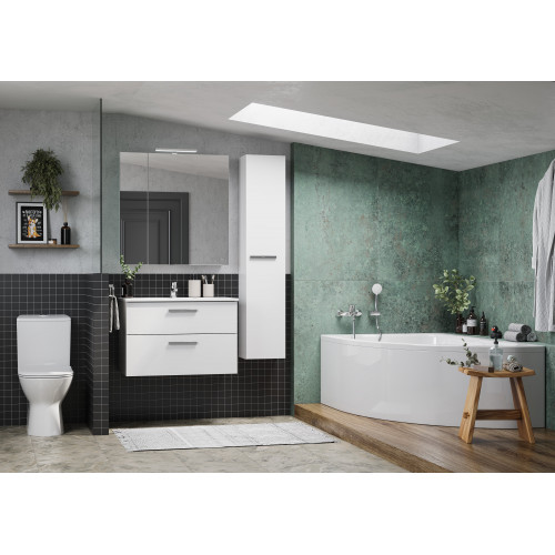 Зеркальный шкаф Roca Victoria 80см, A857476806 белый, с подсветкой