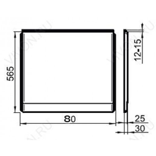 Ravak  Боковой экран для ванны Ravak CZ00140A00 U 80