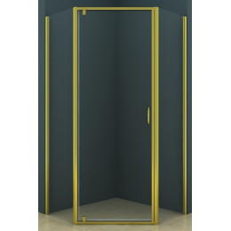 Azario Душевой уголок AZ-112P 100х100 золото
