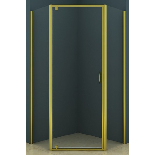 Azario Душевой уголок AZ-112P 100х100 золото