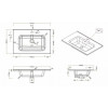 BelBagno Тумба с раковиной KRAFT 700 Pietra Grigio