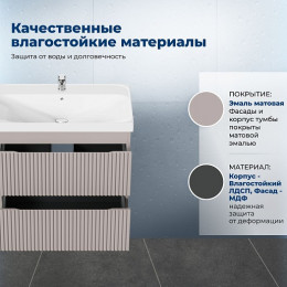Aquanet Мебель для ванной Джейн 2.0 60 Flash подвесная мокко матовый
