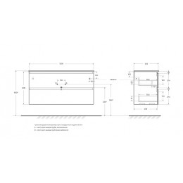 BelBagno Тумба с раковиной Uno 120 подвесная Еловый матовый с раковиной BB-8099-120