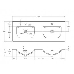 BelBagno Тумба с раковиной Uno 120 подвесная Еловый матовый с раковиной BB-8099-120