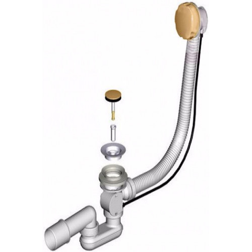 Excellent Слив-перелив для ванны бронза 80 см