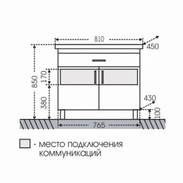 СанТа Мебель для ванной Дублин 80