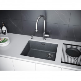 Мойка для кухни Paulmark Lumi UNI-SKEW LU55SK-DG 55.5x44 графит