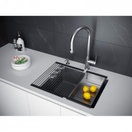Мойка для кухни Paulmark Lumi UNI-SKEW LU55SK-DG 55.5x44 графит