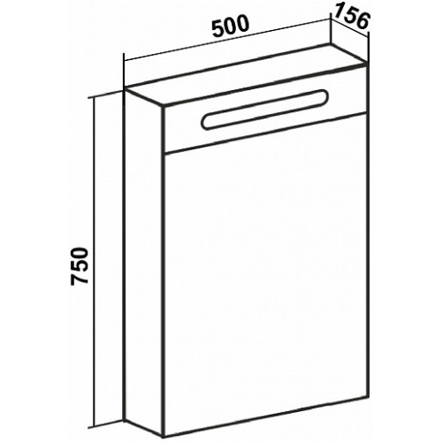 Runo Зеркальный шкаф Парма 50 R