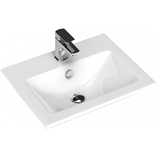 Aquanet Тумба с раковиной Практика 50 подвесная белая матовая