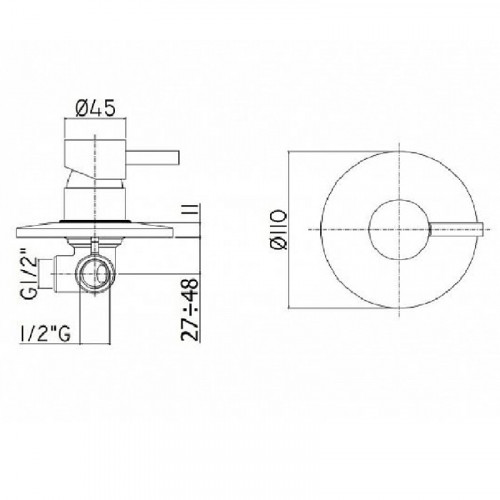 Смеситель для душа Paffoni Light LIG011HGSP золото брашированное
