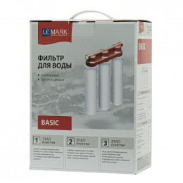 Смеситель для кухни Lemark Ursus LM7261BL085 с фильтром Basic хром/черный