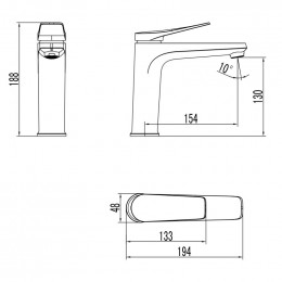 Смеситель для раковины Lemark Bronx LM3737BL черный матовый