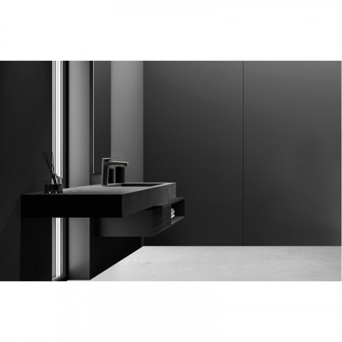 Смеситель для раковины Lemark Bronx LM3737BL черный матовый