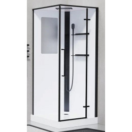 Esbano Душевая кабина ESM-QUADRO-90 (Right) 90x90 профиль чёрный