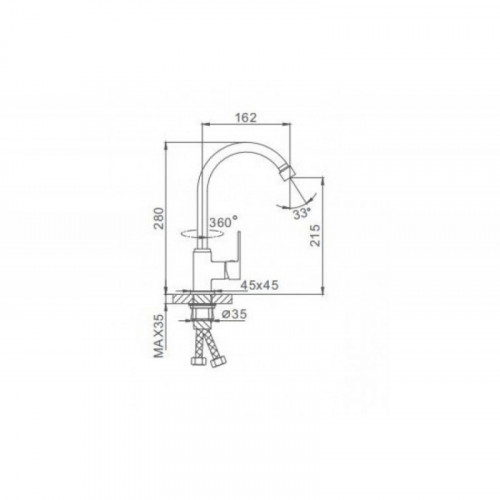 Смеситель для кухни Frap F40551 хром