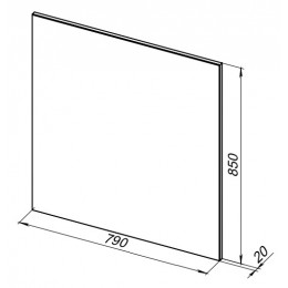 Зеркало Aquanet Lino 80 00253907 белый матовый