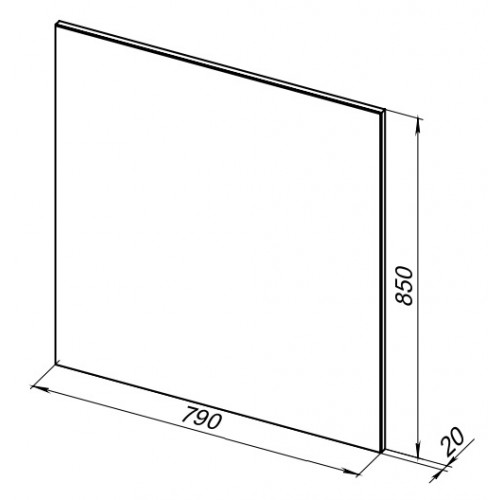 Зеркало Aquanet Lino 80 00253907 белый матовый
