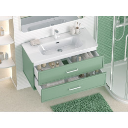 Brevita Тумба с раковиной Verde 100 подвесная зеленая