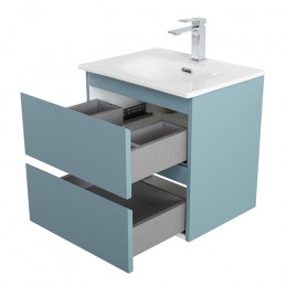 BelBagno Тумба с раковиной Kraft 39-50 подвесная Голубой матовый с раковиной BB-8099-3-50