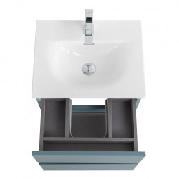 BelBagno Тумба с раковиной Kraft 39-50 подвесная Голубой матовый с раковиной BB-8099-3-50