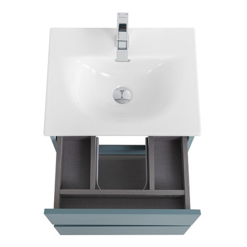 BelBagno Тумба с раковиной Kraft 39-50 подвесная Голубой матовый с раковиной BB-8099-3-50