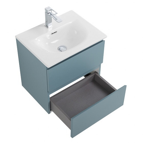 BelBagno Тумба с раковиной Kraft 39-50 подвесная Голубой матовый с раковиной BB-8099-3-50