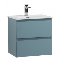 BelBagno Тумба с раковиной Kraft 39-50 подвесная Голубой матовый с раковиной BB-8099-3-50