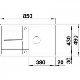 Мойка Blanco Metra 5 S-F 519102 темная скала