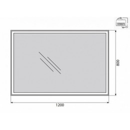 BelBagno Зеркало SPC-GRT-1200-800-LED-TCH