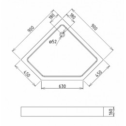 Gemy Поддон для душа ST10T