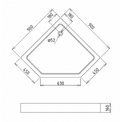 Gemy Поддон для душа ST10T