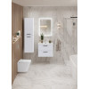 BelBagno Тумба с раковиной Due 50 подвесная Bianco Lucido ручки Матовый тёмный никель