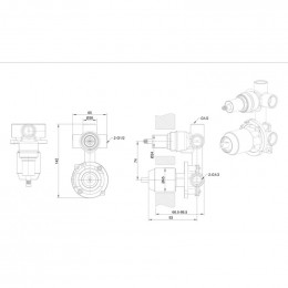 Скрытая часть смесителя Bravat Rhein D969CP-B-ENG
