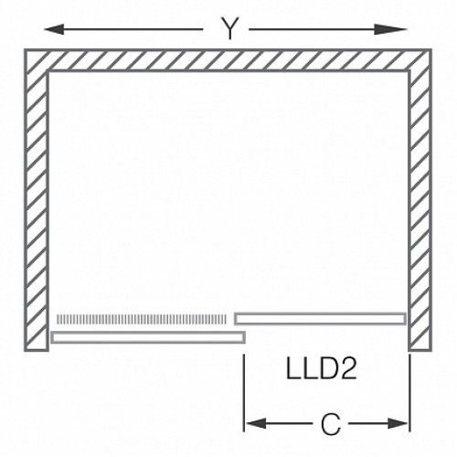 Roltechnik Душевая дверь LLD2/1600 intima раздвижная