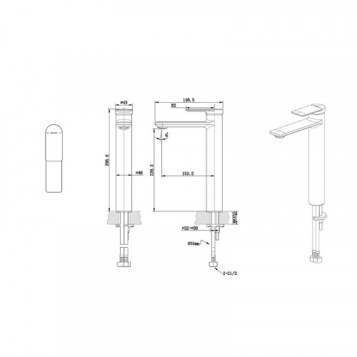 Смеситель для раковины Bravat Eddie F1369402BW-A9-ENG 287803 черный