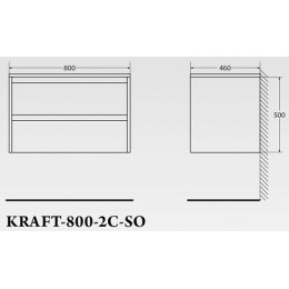 BelBagno Тумба с раковиной KRAFT 800 Pietra Grigio