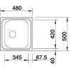 Кухонная мойка Blanco Tipo 45 525320, нержавеющая сталь