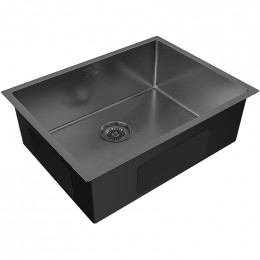 Мойка для кухни Paulmark Next PM215844-GM 58x44 вороненая сталь